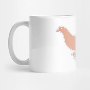 Elegant Dove in Flight - Peaceful Bird Silhouette Design No. 947 Mug